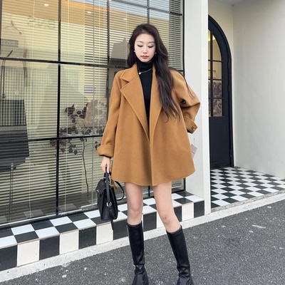 小个子显高毛呢外套时尚精致气质
