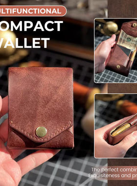 Multifunctional Compact Wallet多功能小钱包皮革男用女用钱包