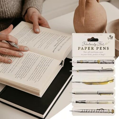 跨境新品 IF Fabulously Flat Paper Pens IF 书签扁平超薄纸笔