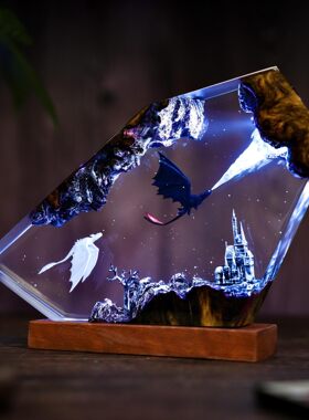 跨境树脂灯Resin Lamp Anime夜煞白煞Toothless光之怒环氧树脂灯