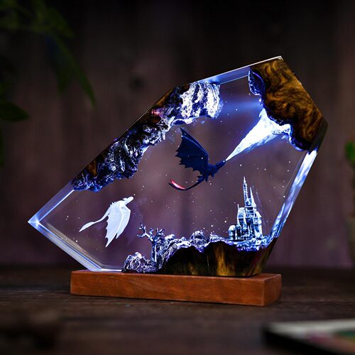 跨境树脂灯Resin Lamp Anime夜煞白煞Toothless光之怒环氧树脂灯