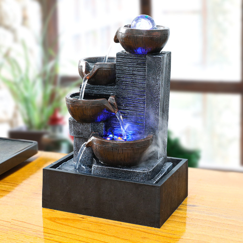 创意流水摆件客厅装饰品办公室桌面风水轮循环水景观小茶几风水球,家居饰品,装饰摆件,淘宝优惠券,粉丝福利购,淘宝优惠卷