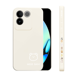 vivo S17e手机壳液态硅胶vivos17e保护套s17e卡通高级感5G简约线条小熊小兔V2285A全包防摔高档个性男女外壳
