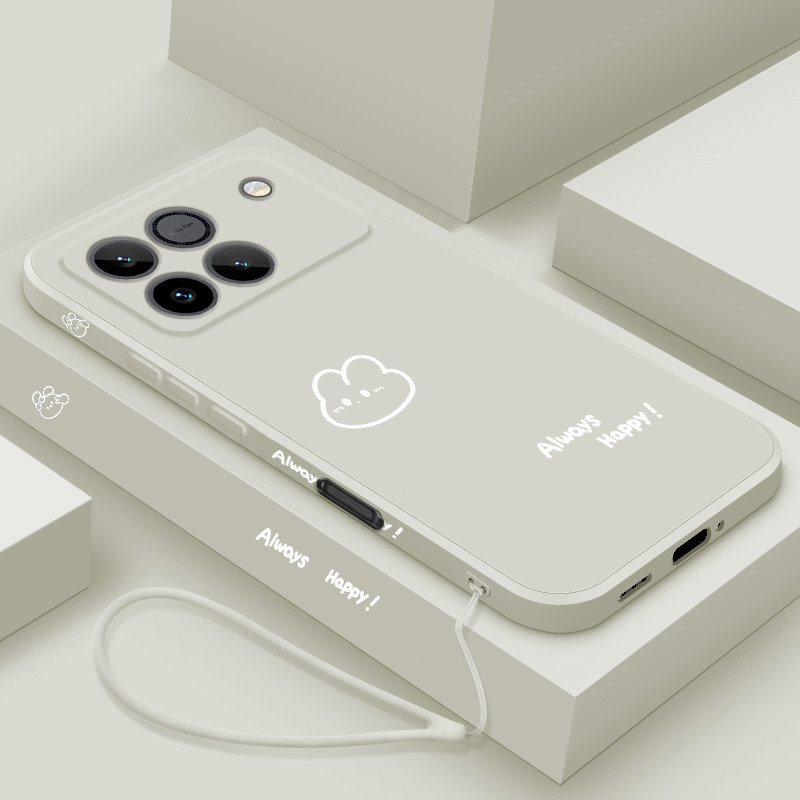 开心兔适用荣耀WIN手机壳简约新款WINRT液态硅胶保护套honor win全包防摔男女款AAK-AN00超薄可爱情侣潮