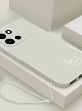 适用一加turbo6手机壳小猫小鱼1+Turbo6V新款液态硅胶oneplus保护套全包创意男女款PLU110直边简约防摔软壳