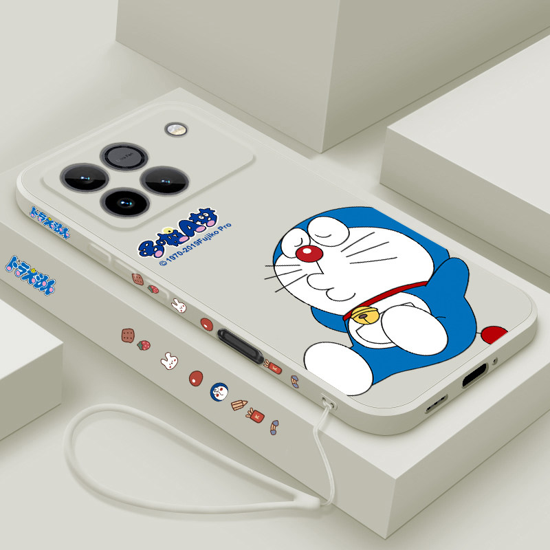 适用荣耀WIN手机壳卡通叮当猫WINRT液态硅胶保护套honor win超薄可爱男女款AAK-AN00镜头全包防摔