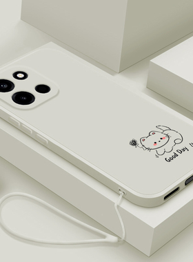 适用一加turbo6手机壳小猫小狗1+Turbo6V液态硅胶保护套oneplus网红超薄可爱男女款PLU110镜头全包防摔