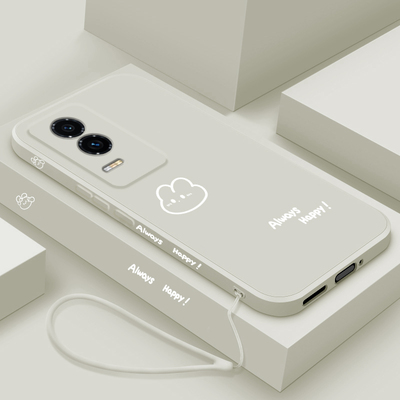 开心兔适用荣耀GT手机壳简约新款honorgt保护套液态硅胶华为GT全包防摔男女款AMG-AN00超薄可爱情侣潮