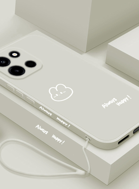 开心兔适用一加turbo6手机壳简约新款1+Turbo6V液态硅胶保护套oneplus全包防摔男女款PLU110超薄可爱情侣潮