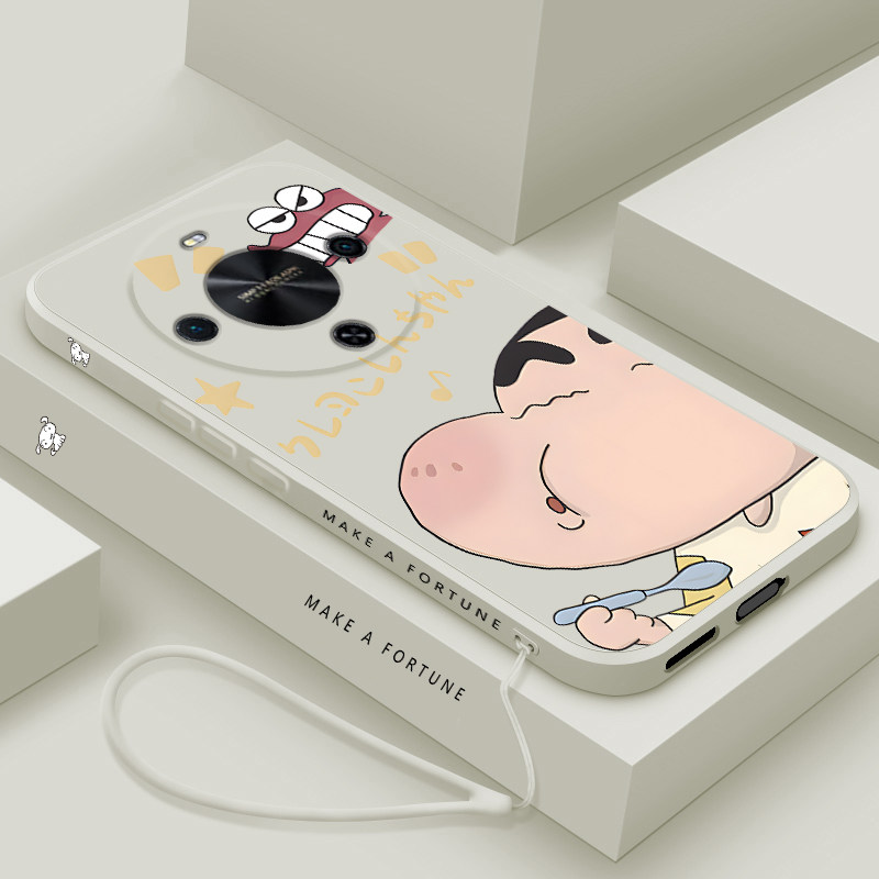 适用华为畅享70x手机壳卡通蜡笔小新畅想70X保护套新款液态硅胶cx7ox超薄可爱男女款BRE-AL00a镜头全包防摔