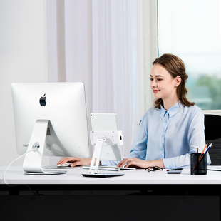 埃普一体机iMac电脑显示器增高架底座可360度旋转底盘铝合金支架