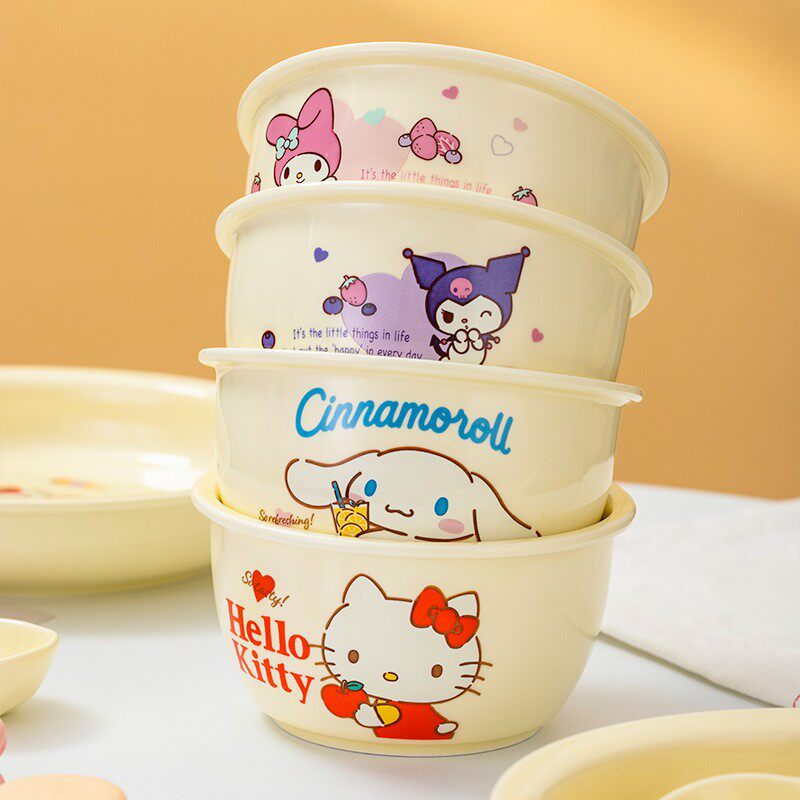 HelloKitty陶瓷碗奶油风高颜值个性吃饭碗家用套装可爱儿童餐具