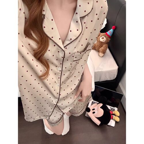 日本GP法式高级感波点睡衣女款