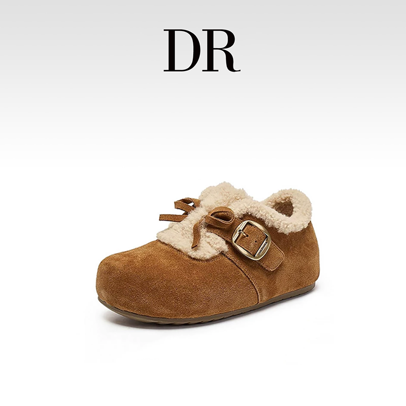 DR官方正品2025年冬季加绒软底勃肯鞋纯色平底鞋皮带扣品质呢子,女鞋,勃肯鞋/软木鞋,淘宝优惠券,粉丝福利购,淘宝优惠卷