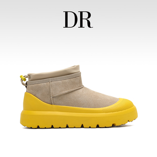 DR官方正品雪地靴黄色皮毛一体羊毛加绒保暖雪地靴女