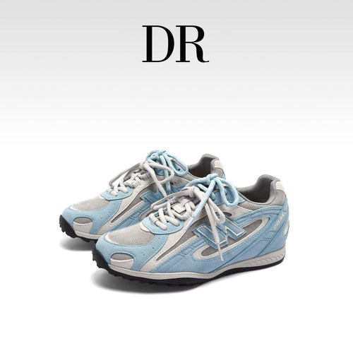 内增高拼色真皮德训鞋百搭阿甘鞋