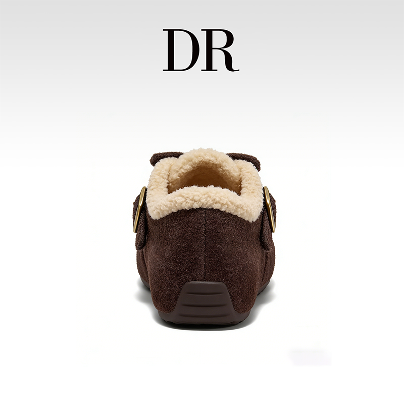 DR官方正品2025年冬季加绒勃肯鞋平底青年女鞋毛毛鞋单鞋懒人鞋,女鞋,勃肯鞋/软木鞋,淘宝优惠券,粉丝福利购,淘宝优惠卷