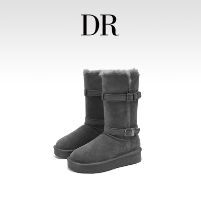 加厚绒增高长筒雪地棉鞋雪地靴女