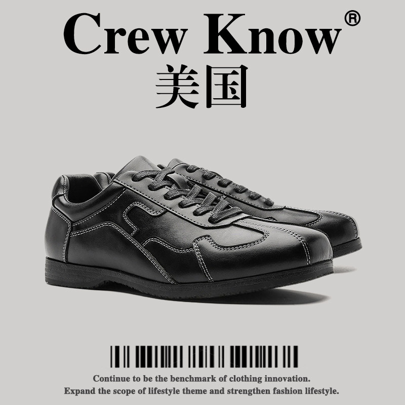 【美国CREW KNOW高奢】德训鞋男款女轻便2026新款休闲平底系带潮