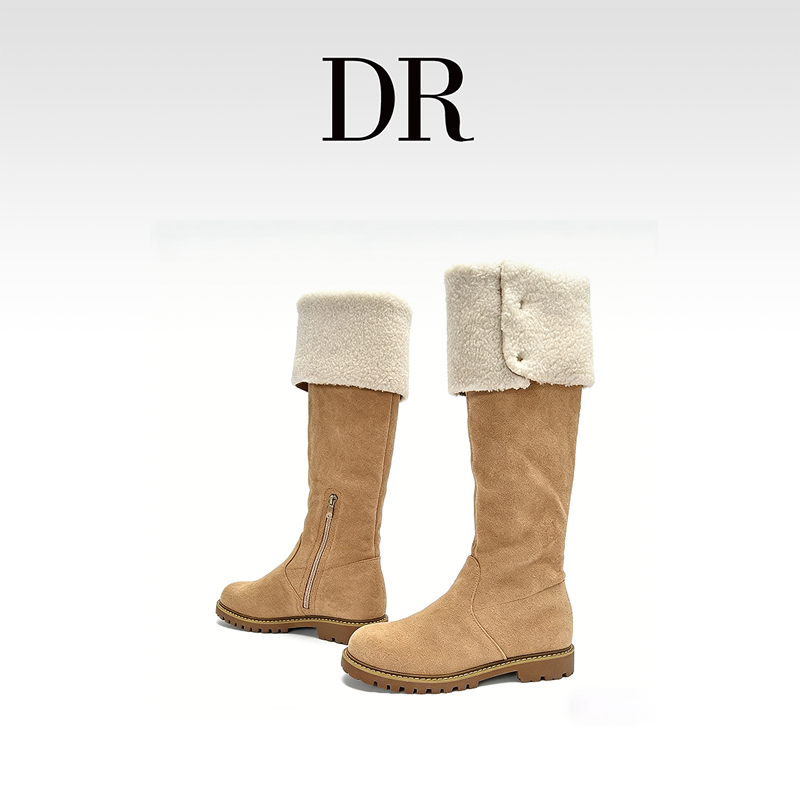 DR官方正品过膝中跟时装靴女靴欧美风格冬季厚底圆头长靴平底青年,女鞋,时装靴,淘宝优惠券,粉丝福利购,淘宝优惠卷