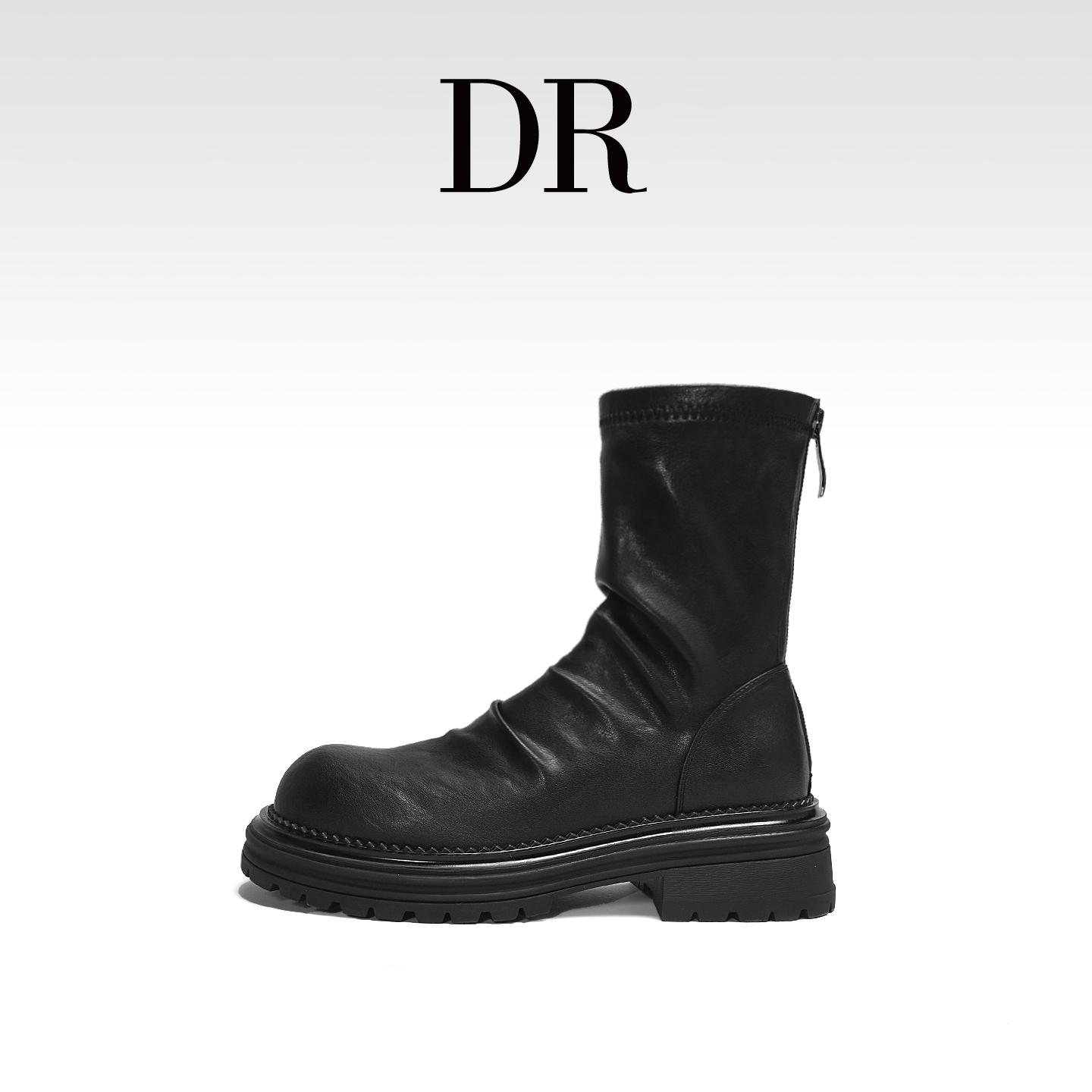 DR官方正品英伦风马丁靴女2025秋季新款厚底增高复古美拉德堆堆靴