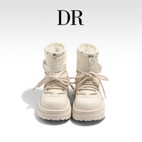 加绒保暖马丁靴厚底防滑女雪地靴