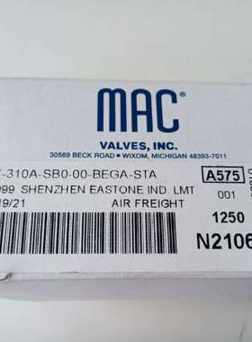MAC电磁阀子弹阀BV310A-SB0-00-BEGA-
