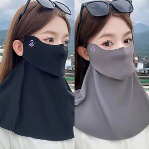 新款防晒面罩无痕一体护颈部全脸遮阳女款开车遮阳口罩脸基尼透气