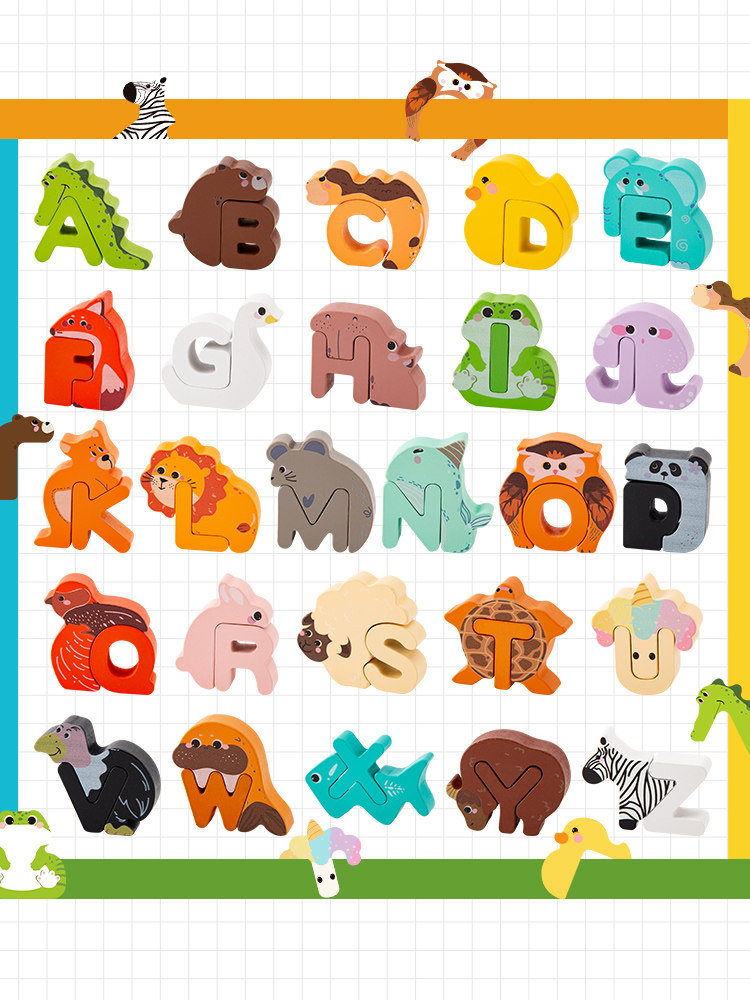 어린이 조기 교육 장난감 영어 단어 철자 영숫자인지 퍼즐 K 보드 교육 빌딩 블록 유치원