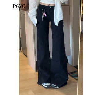 品格原创牛仔美式辣妹微喇牛仔裤女2026新款低腰宽松弹力超级潮