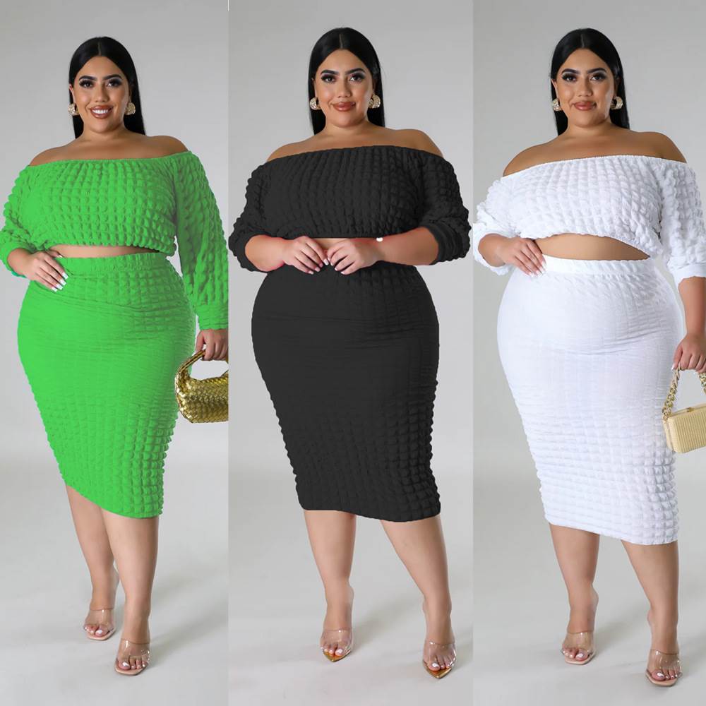 4XL plus size Fall Ladies Fashion two-piece set大码秋季套装