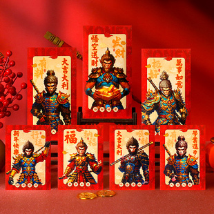 新年红包2026年新款创意大圣国潮风硬质高档红包袋春节派利是封包