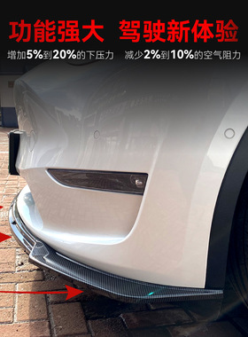 适用2020+特斯拉tesla model y前铲前唇前包角前包围跨境改装配件