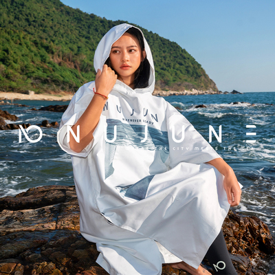 NuJune吸水速干防风防晒斗篷浴袍