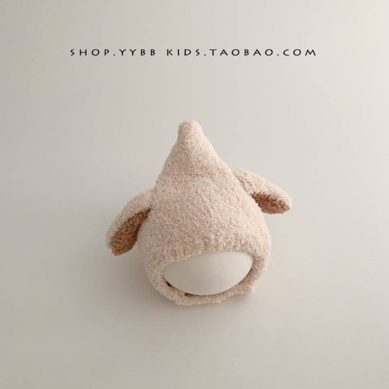 宝宝帽子秋冬保暖加厚毛绒帽婴幼儿针织护耳帽韩版可爱婴儿套头帽