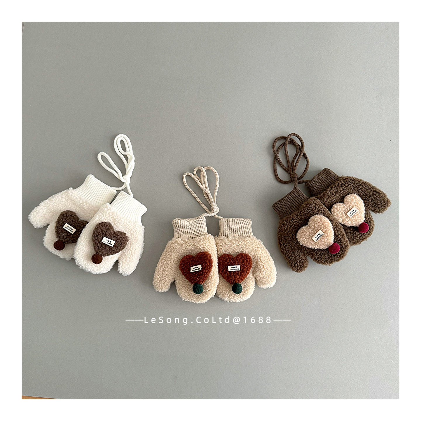 儿童秋冬加厚保暖连指手套