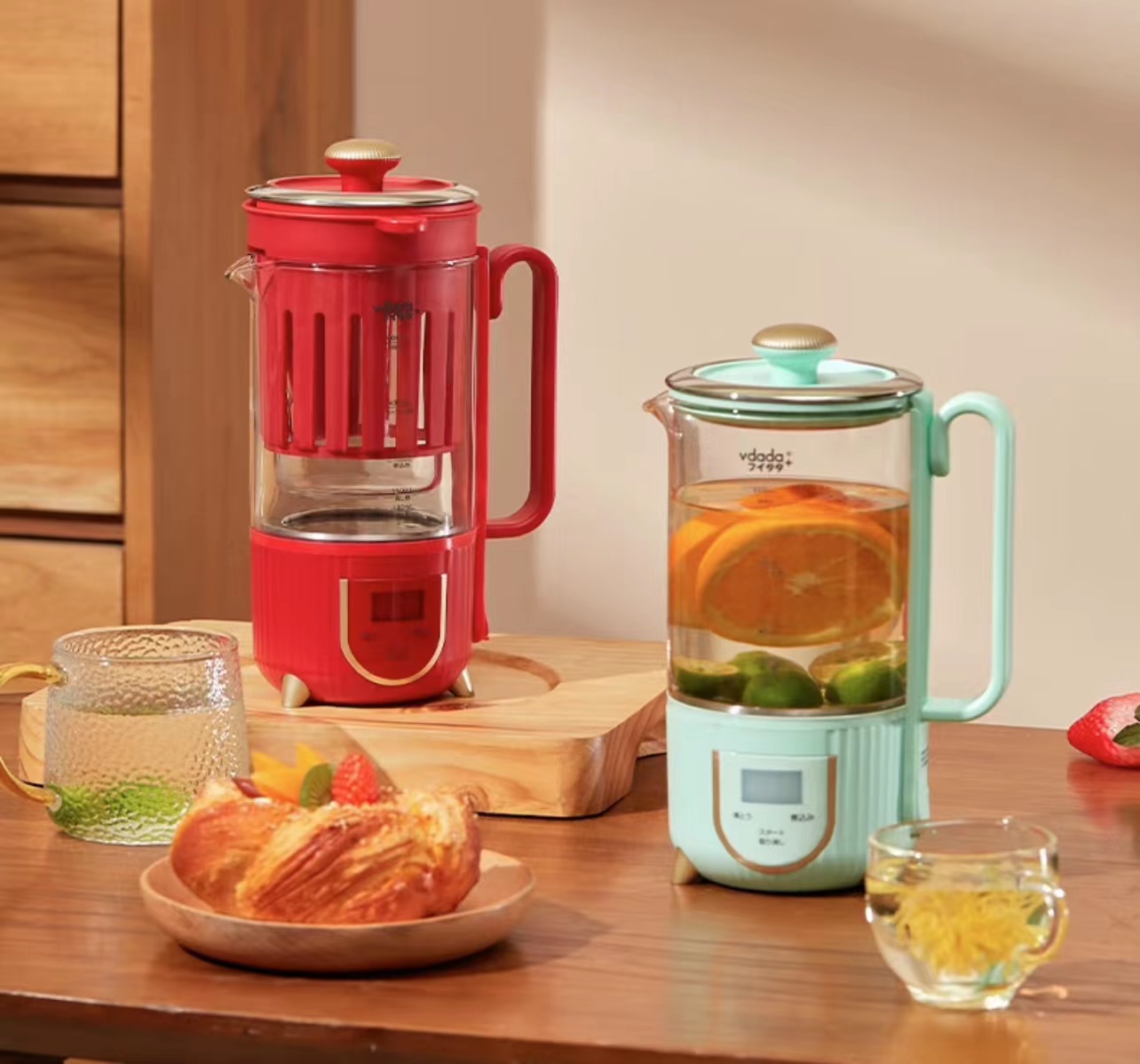 vdada味达 电热养生壶(浅绿)/(红色)中国石油昆仑好客山东