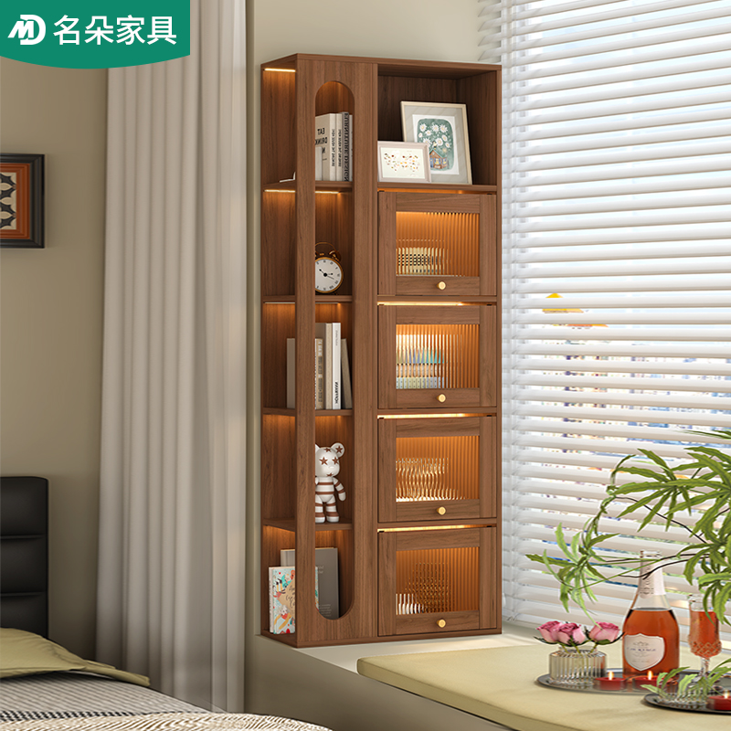 实木飘窗书柜窗台储物柜书架家用