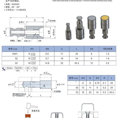 va01d2va0kdva03ddme高档美具模制配件气顶空气销吹奢华