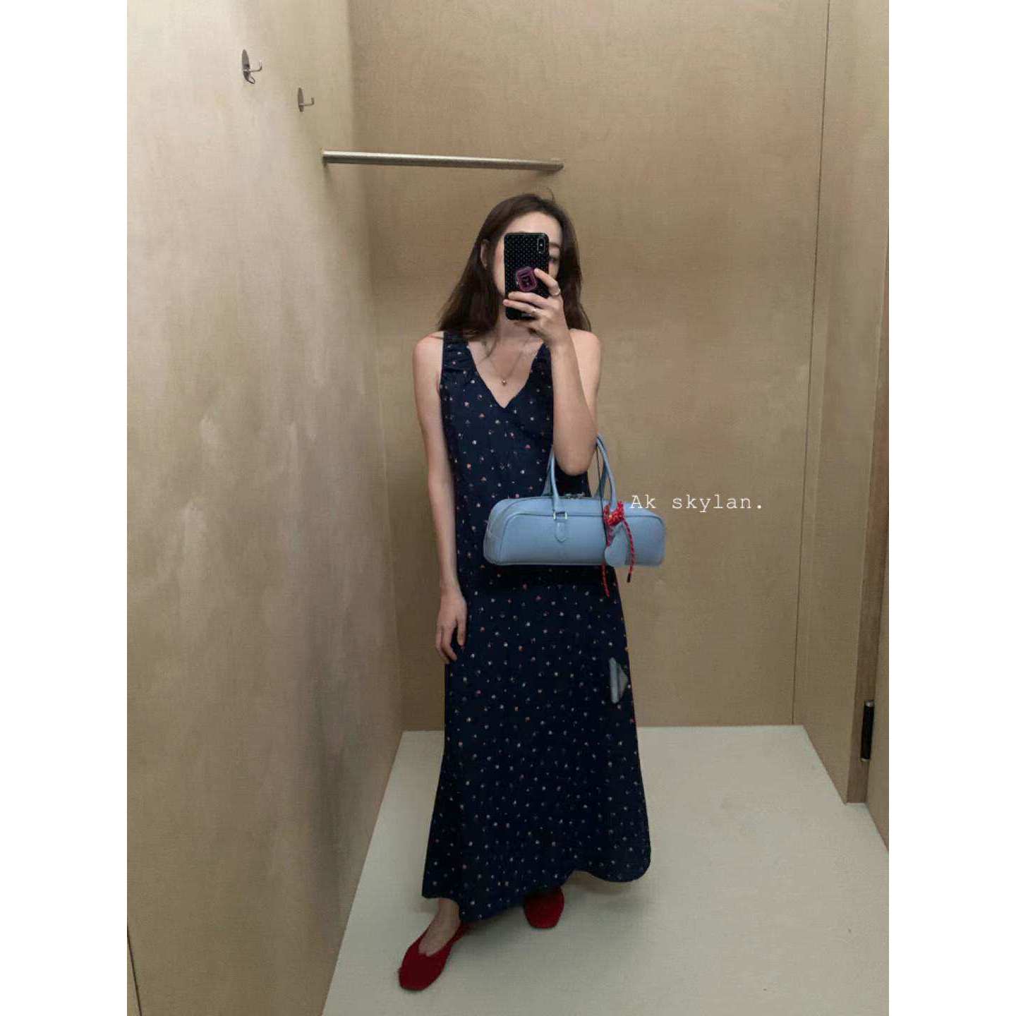 清仓现货女装重工小碎花背心裙