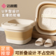 洁丽雅折叠泡脚桶家用便携式 保温按摩冬洗脚桶过小腿养生洗脚盆