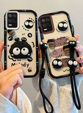 搞怪煤球适用realme真我V13手机壳日韩卡通女relame V13个性库洛米外壳raelme v13保护套新款潮男女reamlev13