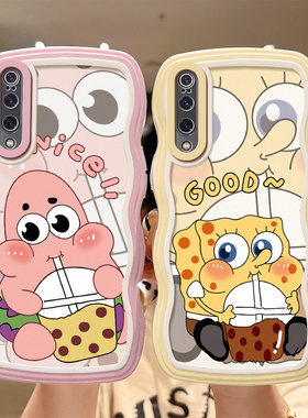 适用小米9pro手机壳日韩可爱女生M1908F1XE时尚潮女xiaomi9保护套ins风M1902F1A硅胶卡通海绵宝宝ml9pro软壳