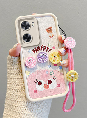 适用OPPO A57E手机壳卡通煤球opop A57S时尚新款男女ooppA77S可爱女oppia57e保护套日韩搞怪0ppoa57s简约潮