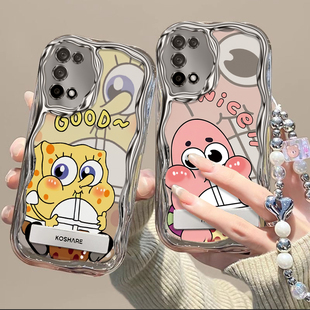 卡通relamev5保护套带支架reaimev5时尚 适用于realme真我V5手机壳新款 少女可爱RMX2111海绵宝宝opopk7x个性