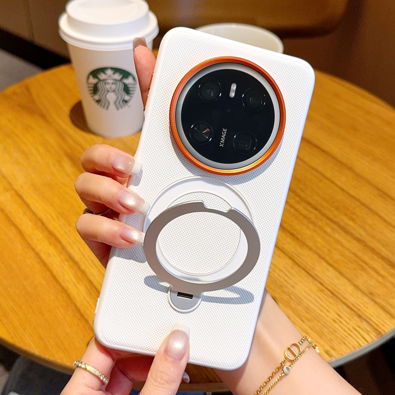 一体支架适用华为Mate70手机壳包边Mate60Pro磁吸旋转支架Mate60pro+自带支架meta70pro+时尚男女超薄防摔壳