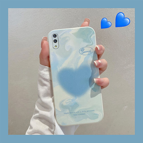 适用于VIVO Y93前指纹手机壳简约爱心V1818CA卡通小清新vlvoy93s可爱少女心viviy93a保护套ins风viovy93软套