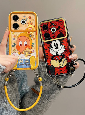 库洛米米奇适用Tecno传音Pova6手机壳可爱潮少女pova6pro 5G时尚小新pavo6创意卡通男女poba6pro保护套手绳