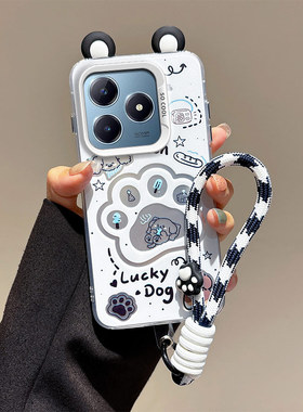 耳朵海绵宝宝适用realme真我NarzoN63手机壳relame派大星潮少女narzo n63手绳学生卡通可爱女reamle硬壳时尚