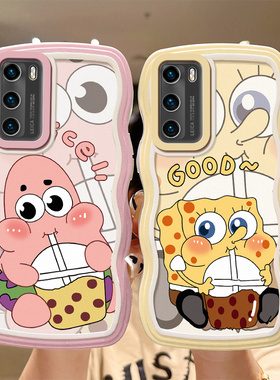 适用华为P40pro手机壳个性时尚els-an10硅胶huawei p40保护套ins风ana-an00卡通可爱女生p4opro搞怪海绵宝宝